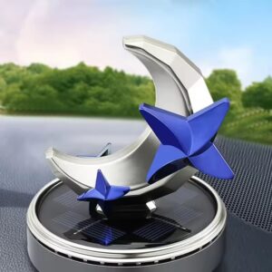 Solar Star-Moon Rotating Air Purifier: Galaxy Vibes & Fresh Scent for Your Car!