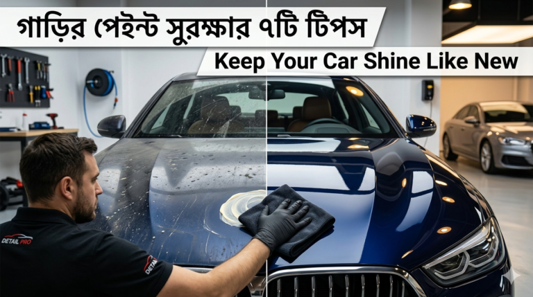 car paint protection tips Bangladesh shiny car polishing with microfiber cloth