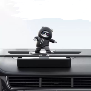 Cute Bear Dashboard Ornament &ndash; Cartoon Skiing Bear Car Interior Decoration | CarmartBD