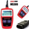 MS309 OBD2 Car Diagnostic Scanner Price in Bangladesh - red handheld engine code reader with LCD display